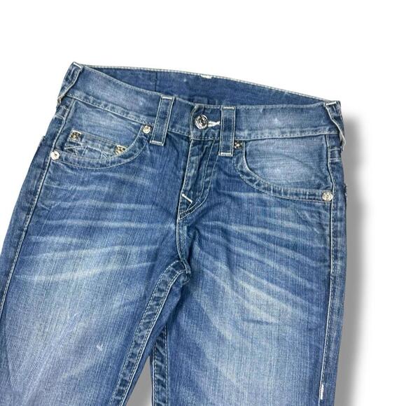 True Religion Women’s Skinny Jeans Super T Billy Dark Wash Denim 28x31 Y2K Denim - Picture 5 of 10